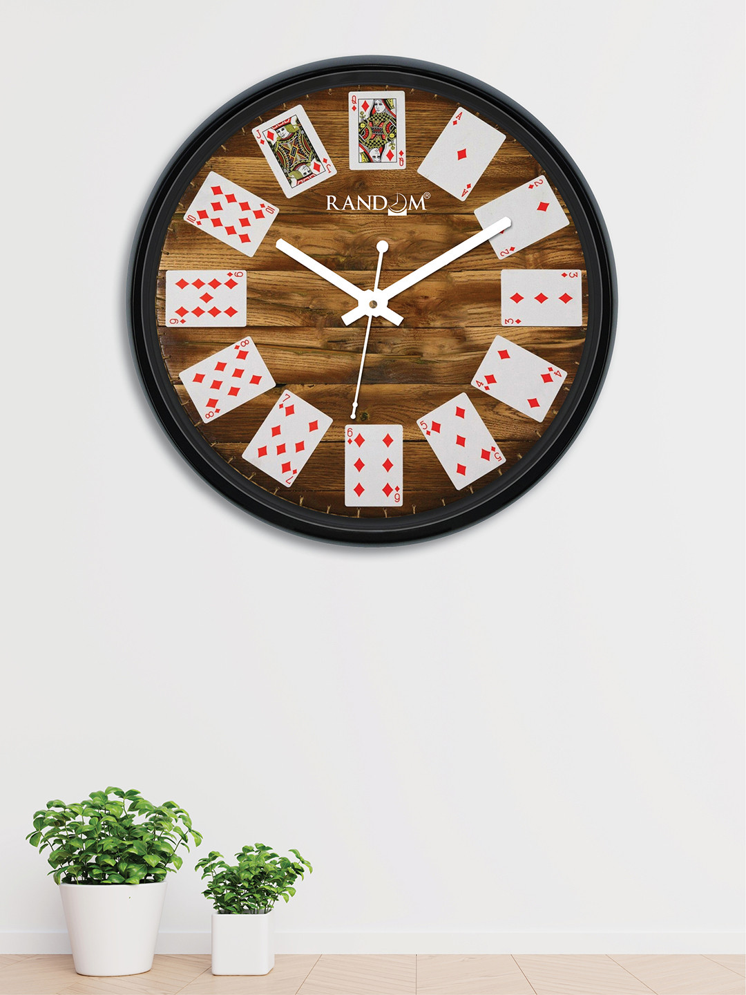 Buy RANDOM Brown Round Printed 30 Cm Analogue Wall Clock Clocks for