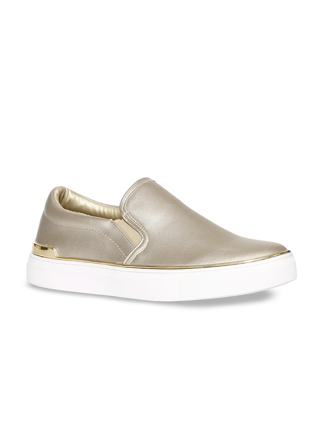 Buy Stride Women Gold Toned Slip On Sneakers Casual Shoes for Women