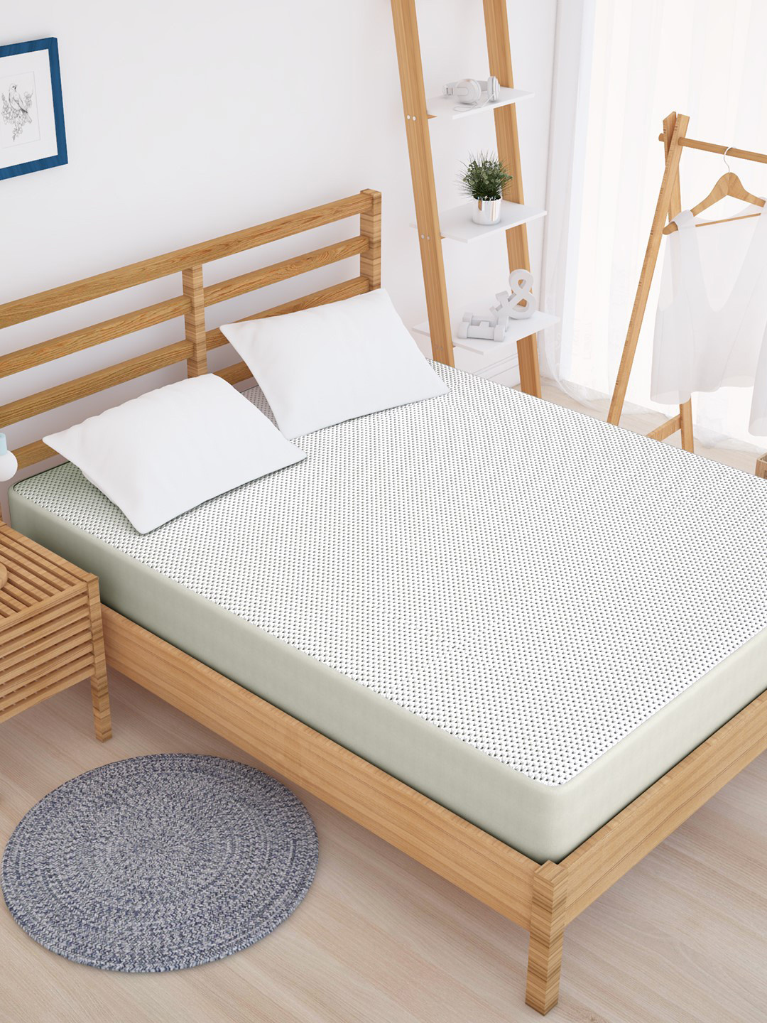 Buy Storyhome Grey Pure Cotton Waterproof & Dustproof Queen Sized