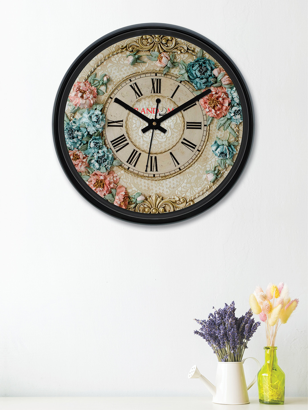 Buy RANDOM Multicoloured Round Textured 30 Cm Analogue Wall Clock