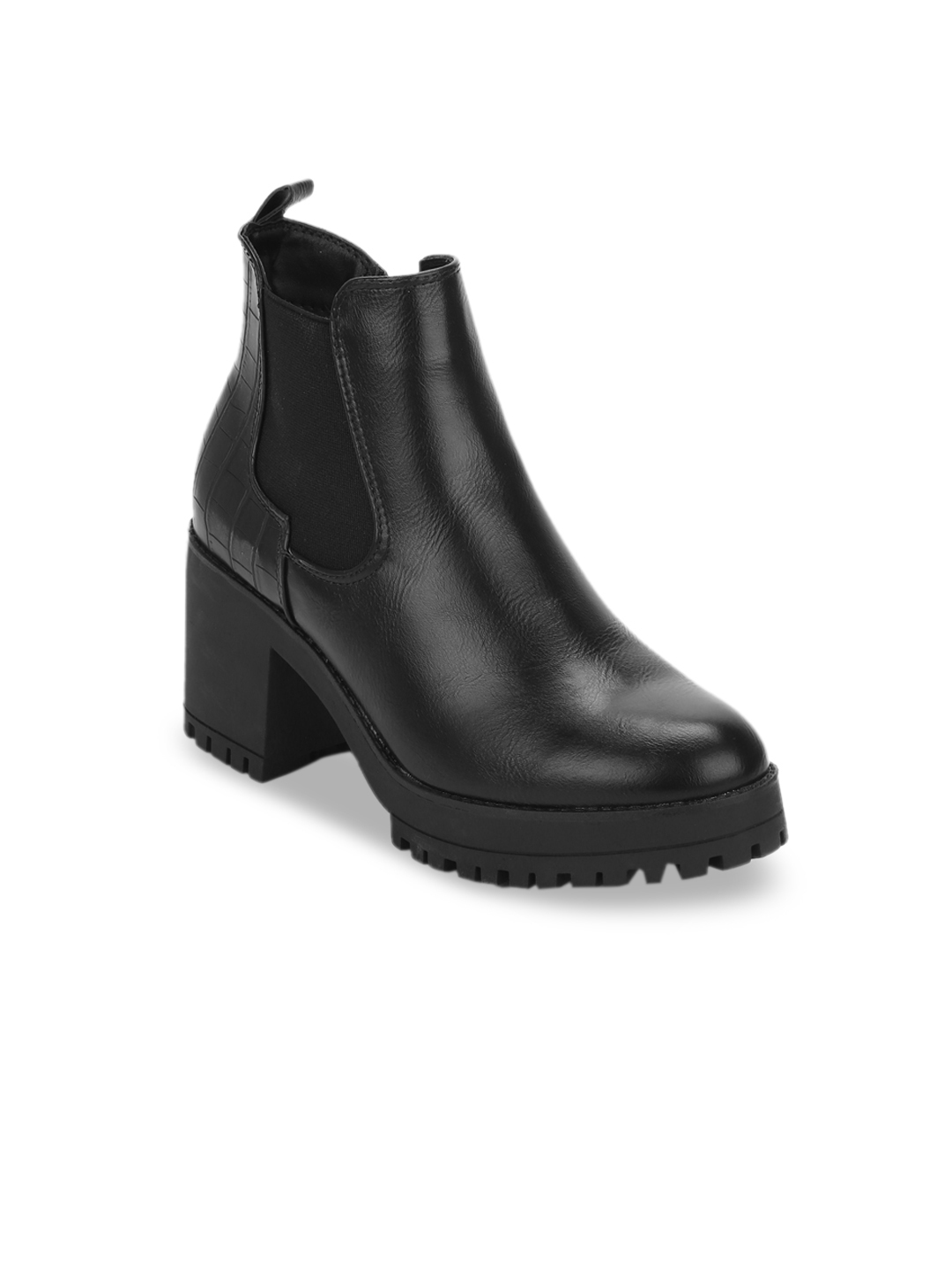 truffle collection heeled boots in black