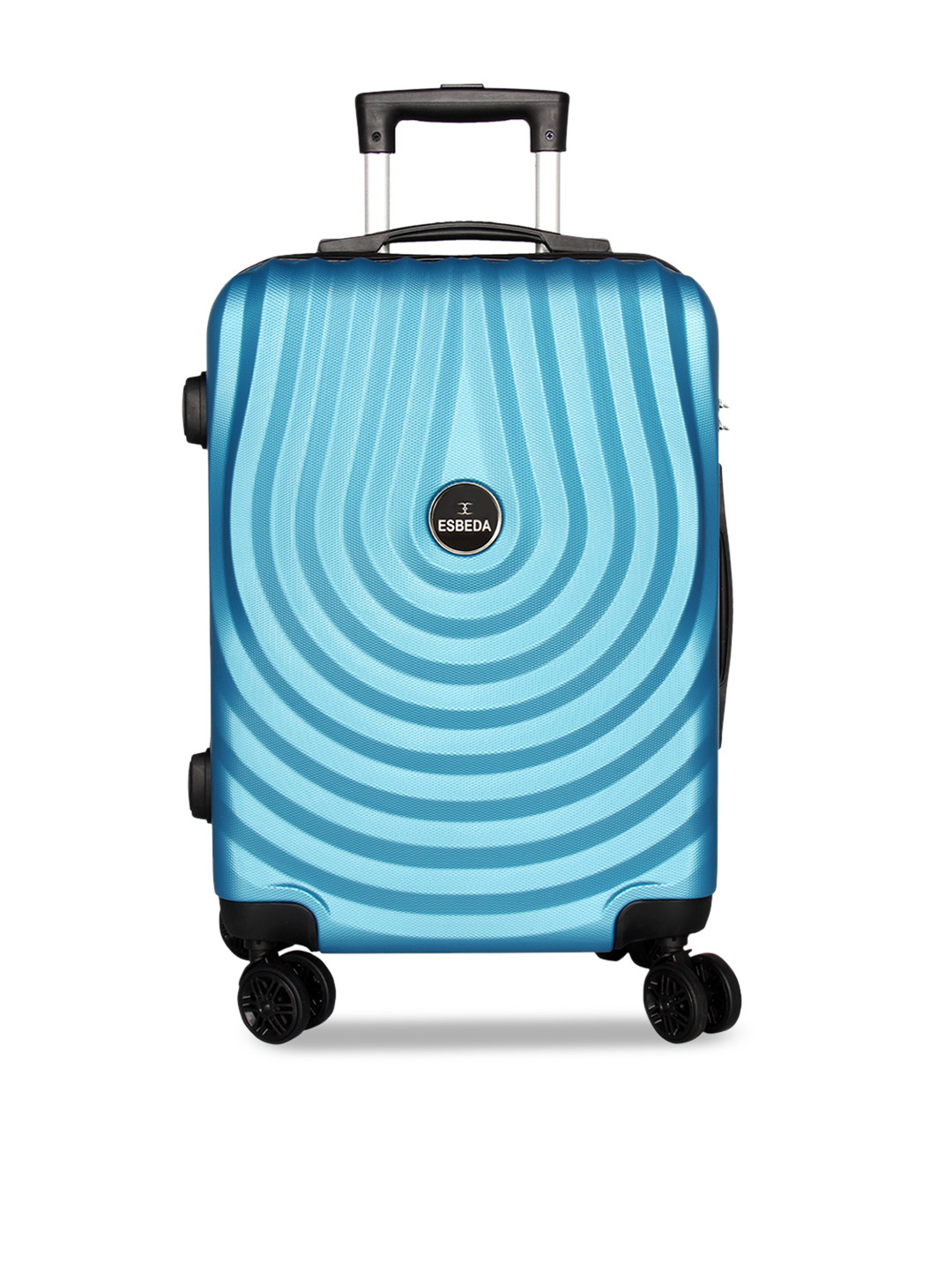 Buy ESBEDA Blue Textured Cabin Luggage Trolley Suitcase Trolley Bag