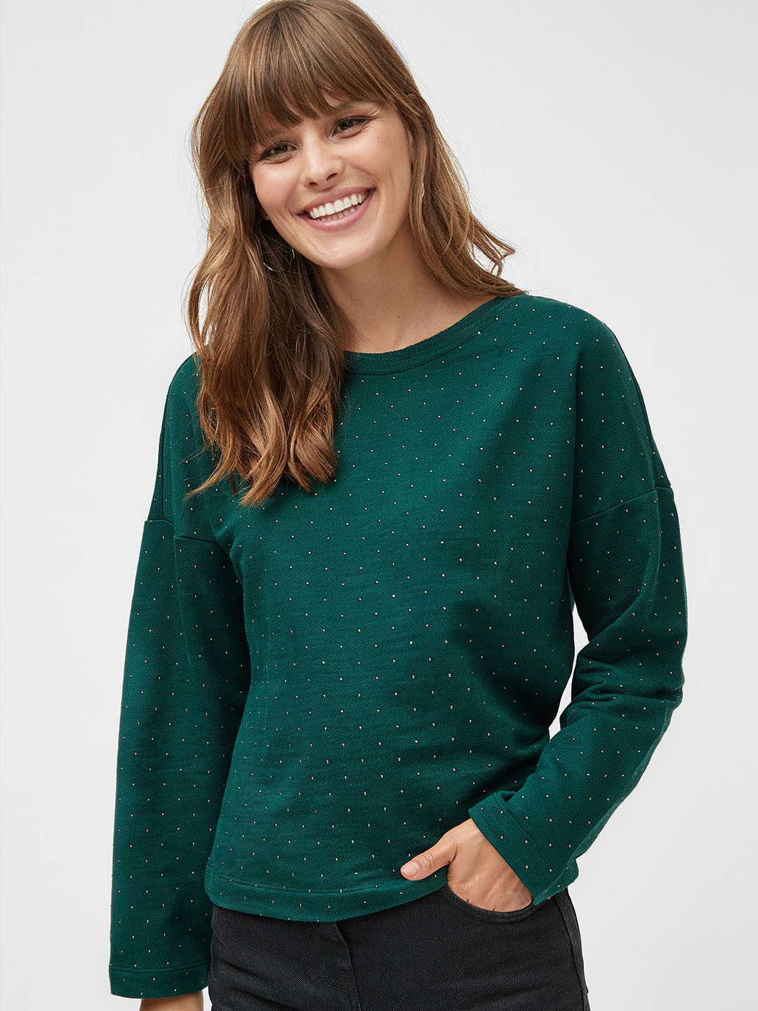 Buy Next Women Green Printed Sweatshirt Sweatshirts for Women
