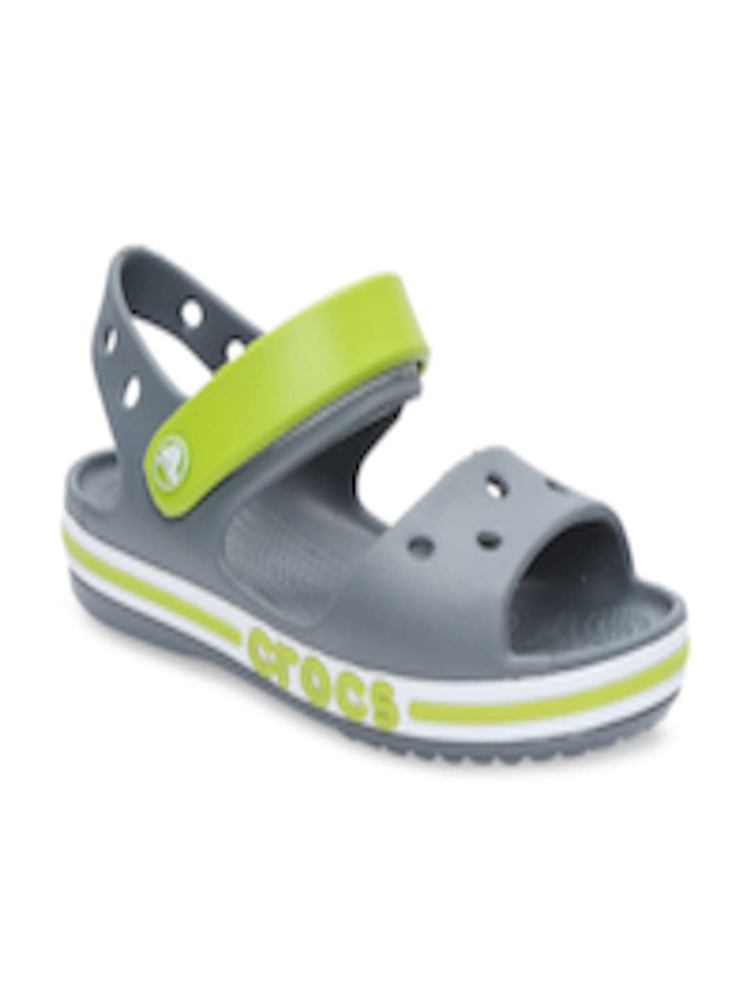 Buy Crocs Bayaband Boys Grey Green Comfort Sandals - Sandals for Boys ...
