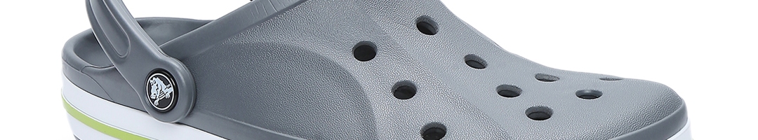 Buy Crocs Unisex Grey Bayaband Clogs - Flip Flops for Unisex 10898186 ...