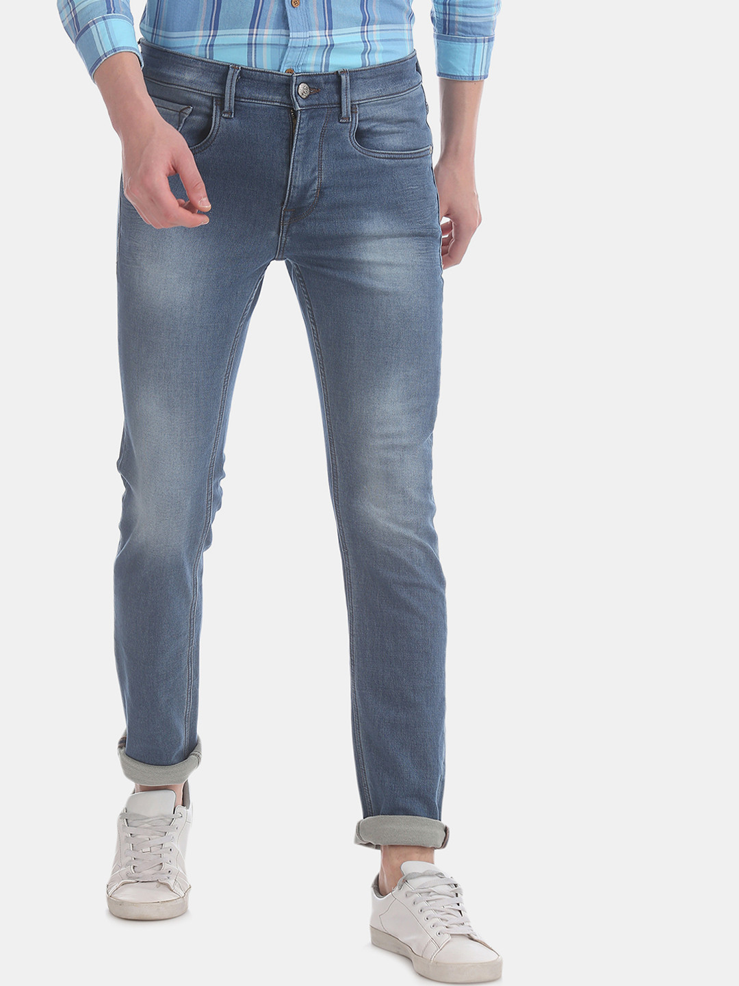 Buy U.S. Polo Assn. Denim Co. Men Blue Regallo Skinny Fit Clean Look