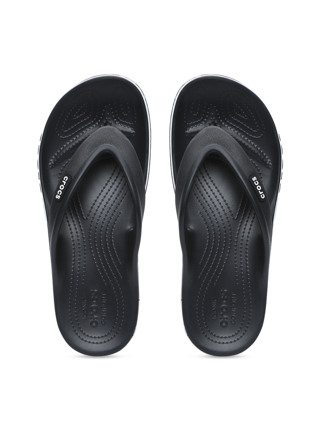 Buy Crocs Bayaband Unisex Black Solid Thong Flip Flops - Flip Flops for ...