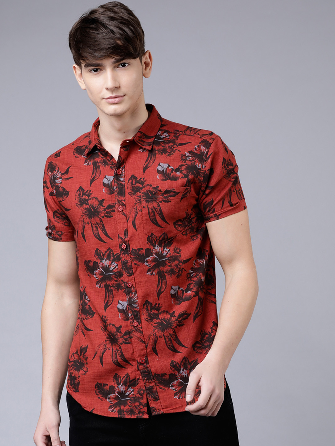 highlander men printed casual multicolor shirt