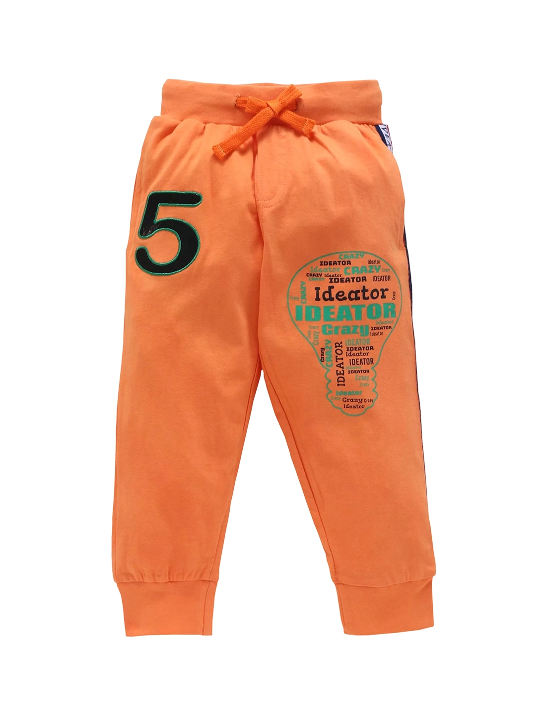 orange and white joggers