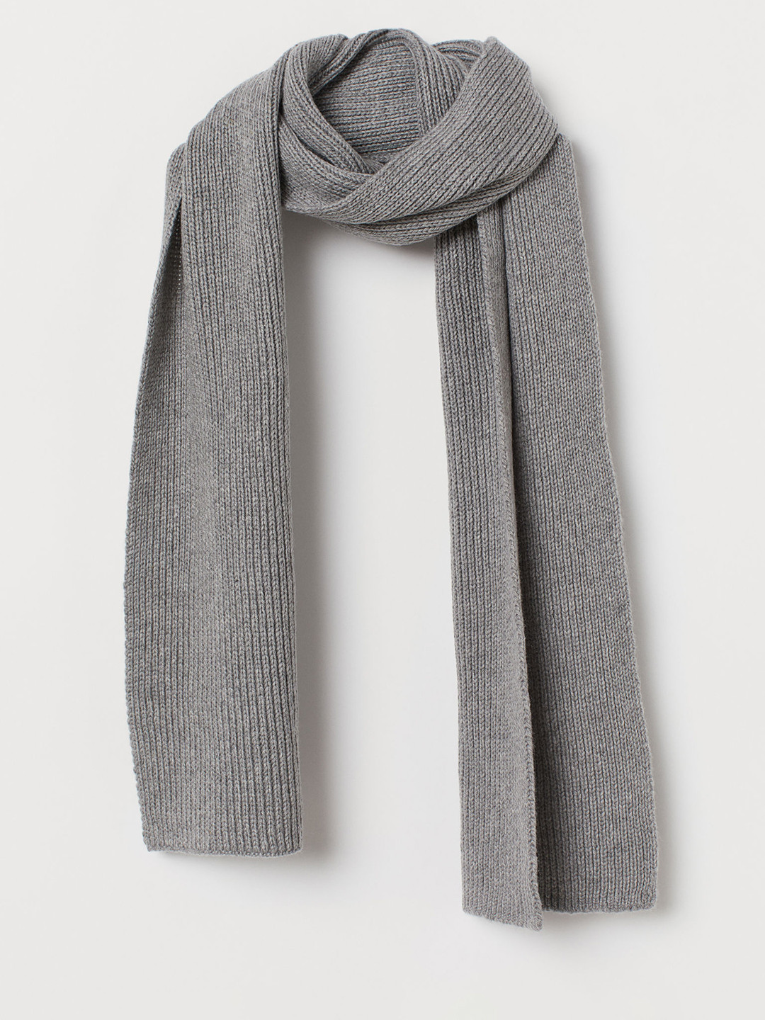 Buy H&M Men Grey Ribbed Scarf Scarves for Men 10910650 Myntra