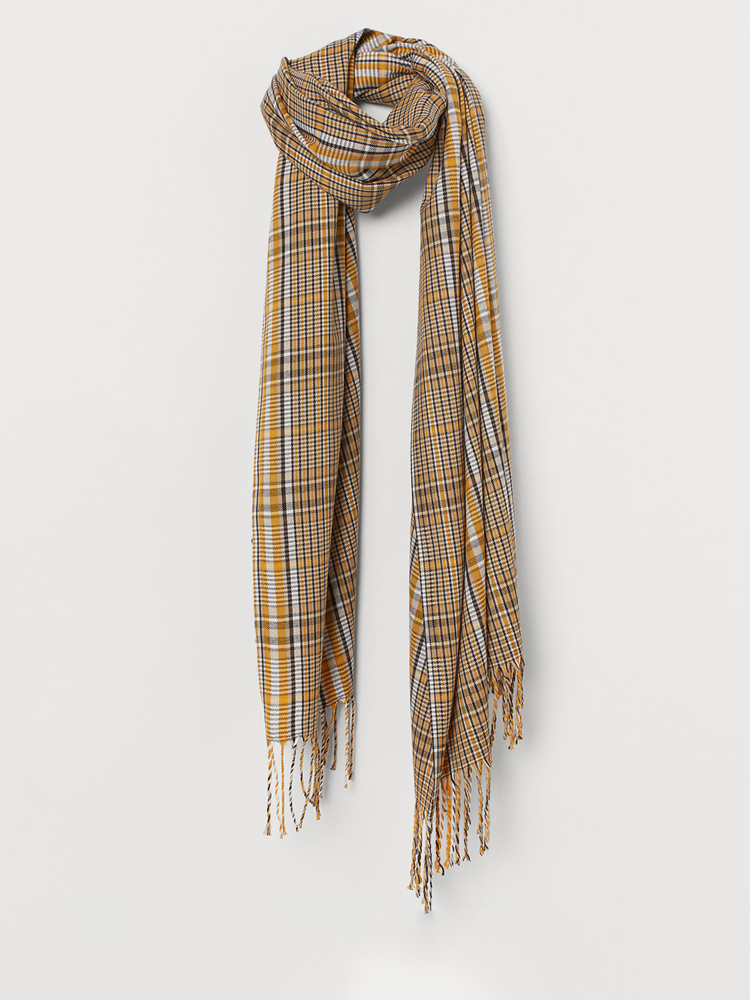 Buy H&M Women Beige Checked Woven Scarf Scarves for Women 10910652