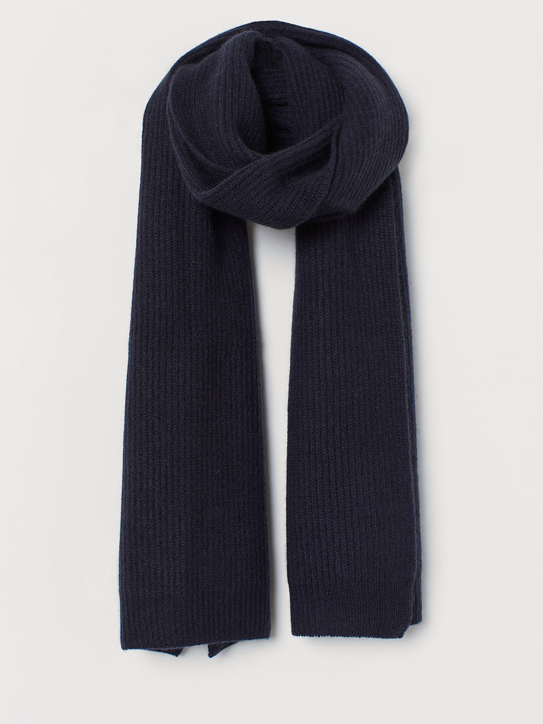 Buy H&M Men Navy Blue Solid Cashmere Scarf Scarves for Men 10910658