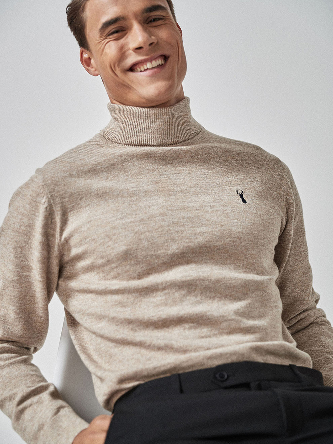 Buy Next Men Beige Solid Sweater Sweaters for Men 10900640 Myntra