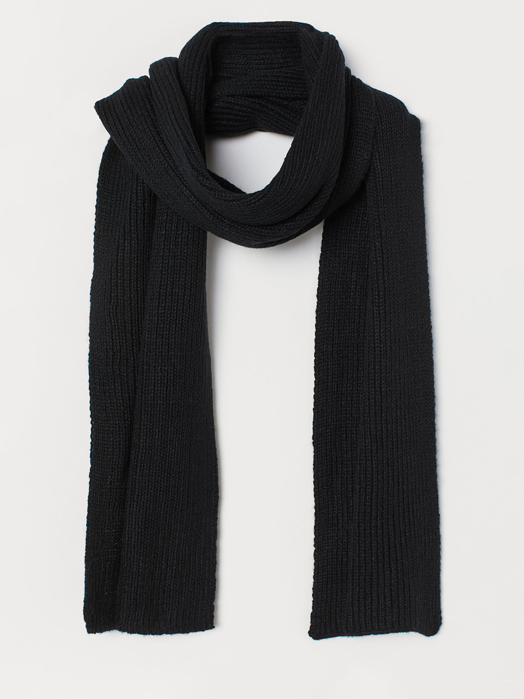 Buy H&M Men Black Ribbed Scarf Scarves for Men 10910656 Myntra