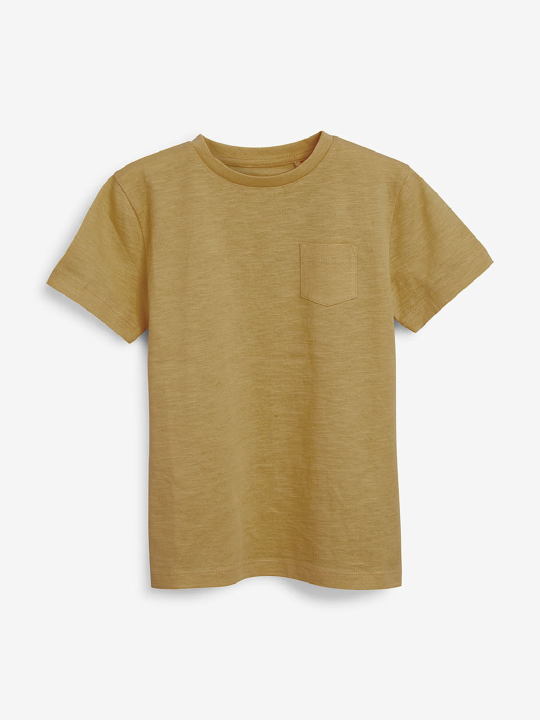 Buy Next Boys Brown Solid Round Neck Pure Cotton T Shirt Tshirts for