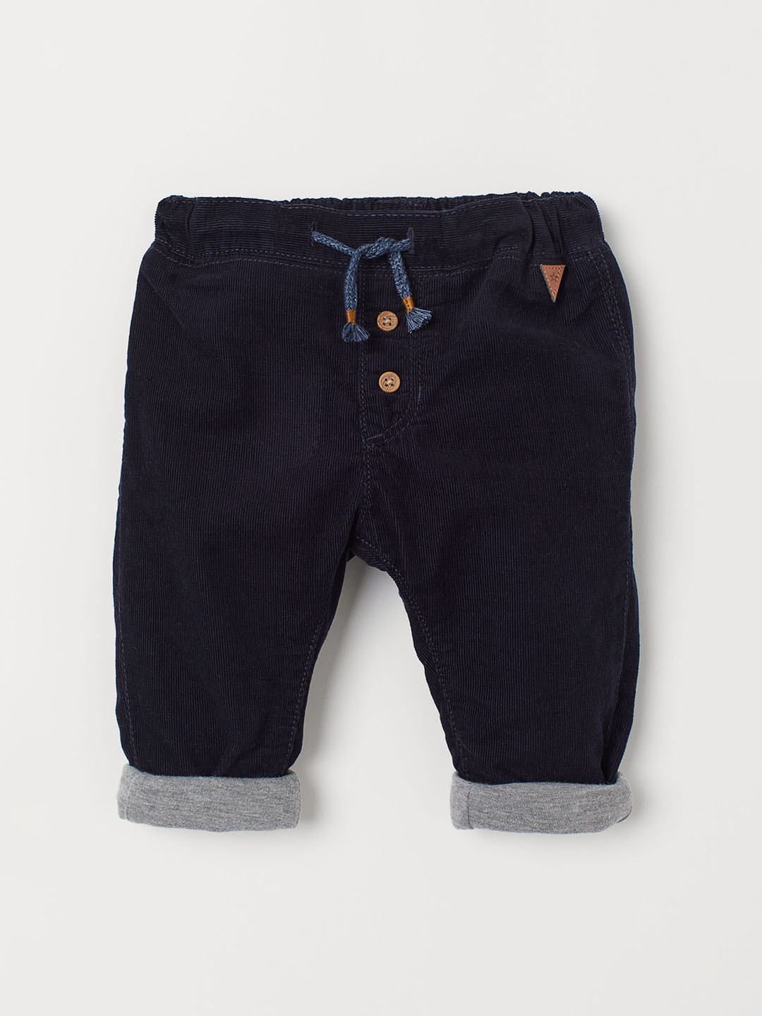 Buy H&M Boys Navy Blue Fully Lined Corduroy Trousers Trousers for