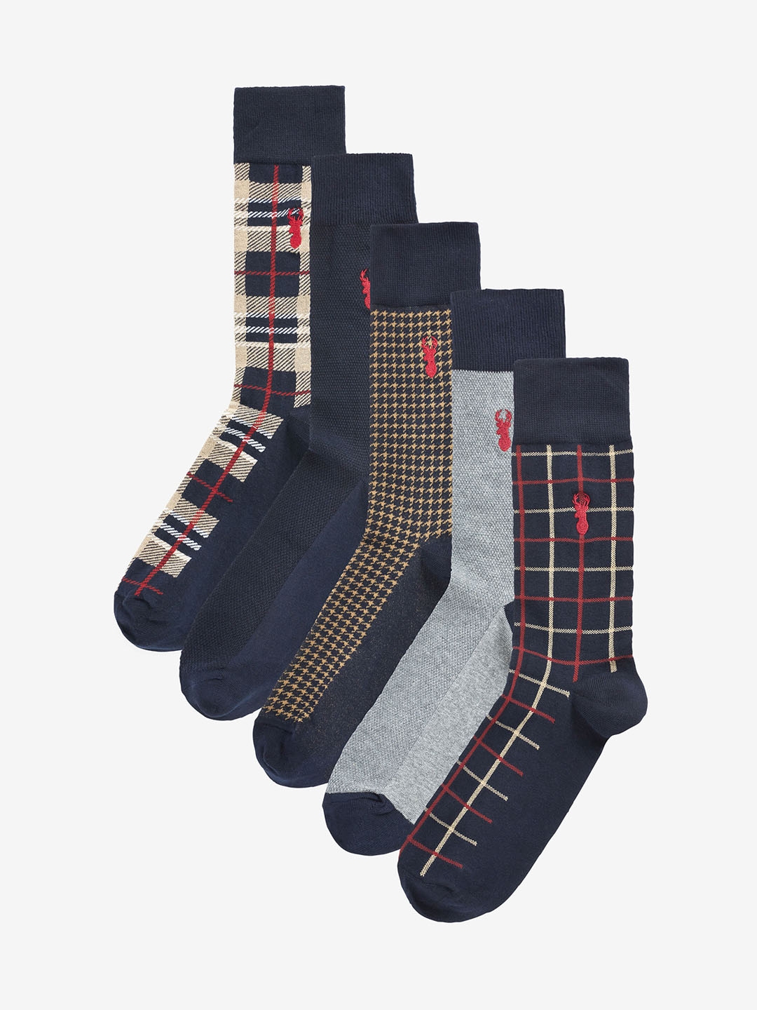 Buy Next Men Pack Of 5 Assorted Above Ankle Check Socks Socks for Men