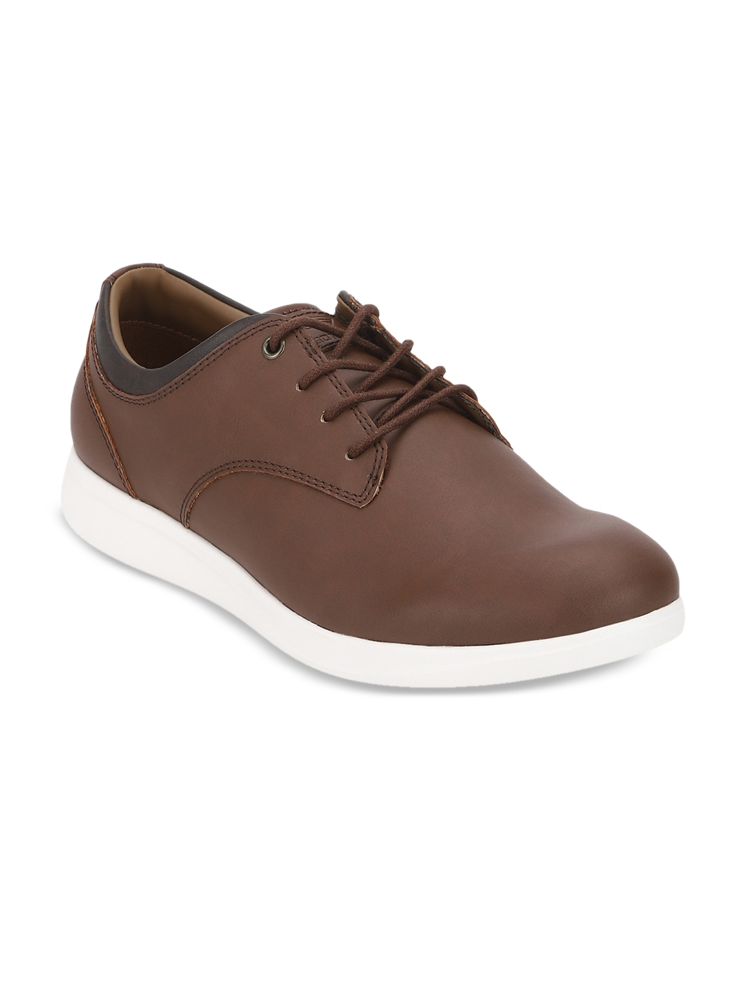 red tape brown leather sneakers