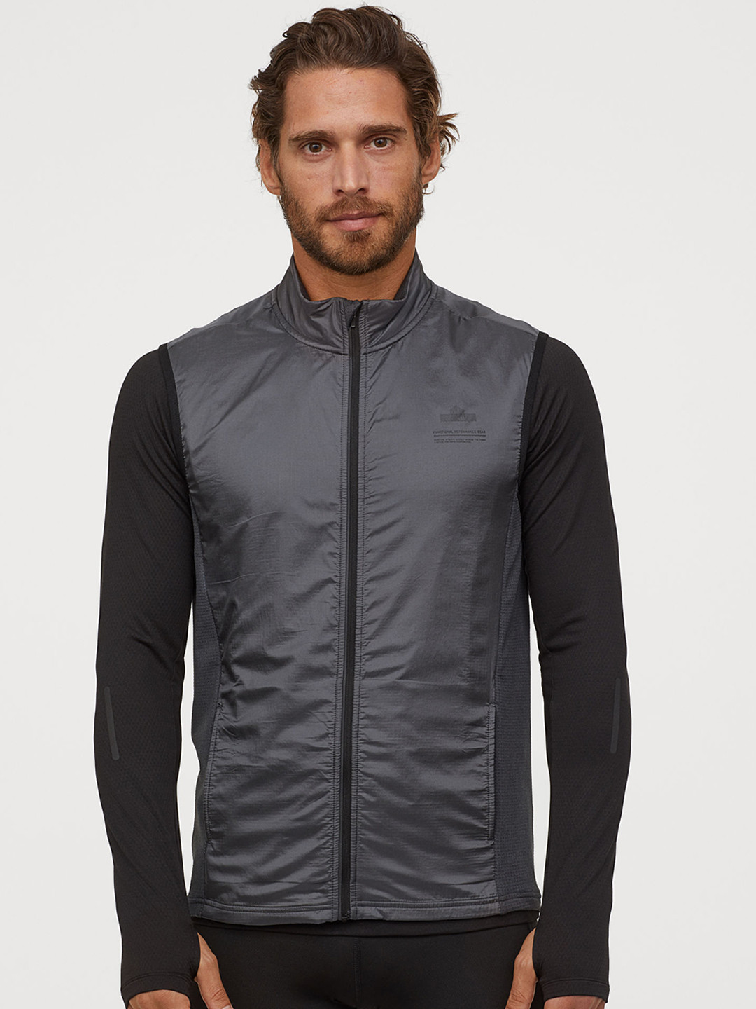 Buy H&M Men Grey Running Gilet Jackets for Men 10966616 Myntra