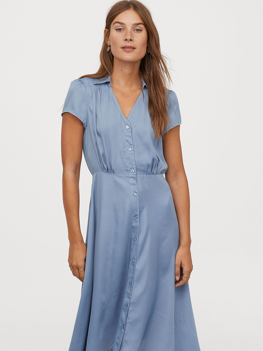 Buy H&M Women Blue V Neck Dress Dresses for Women 10958566 Myntra