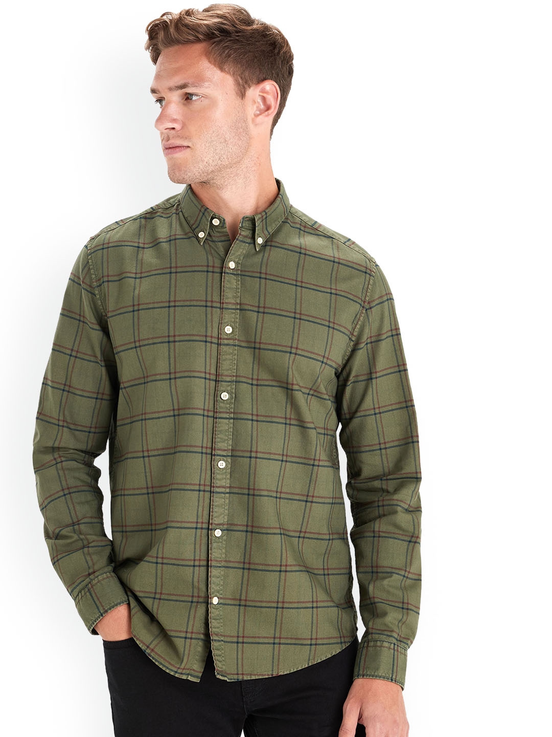 green checked shirt mens uk