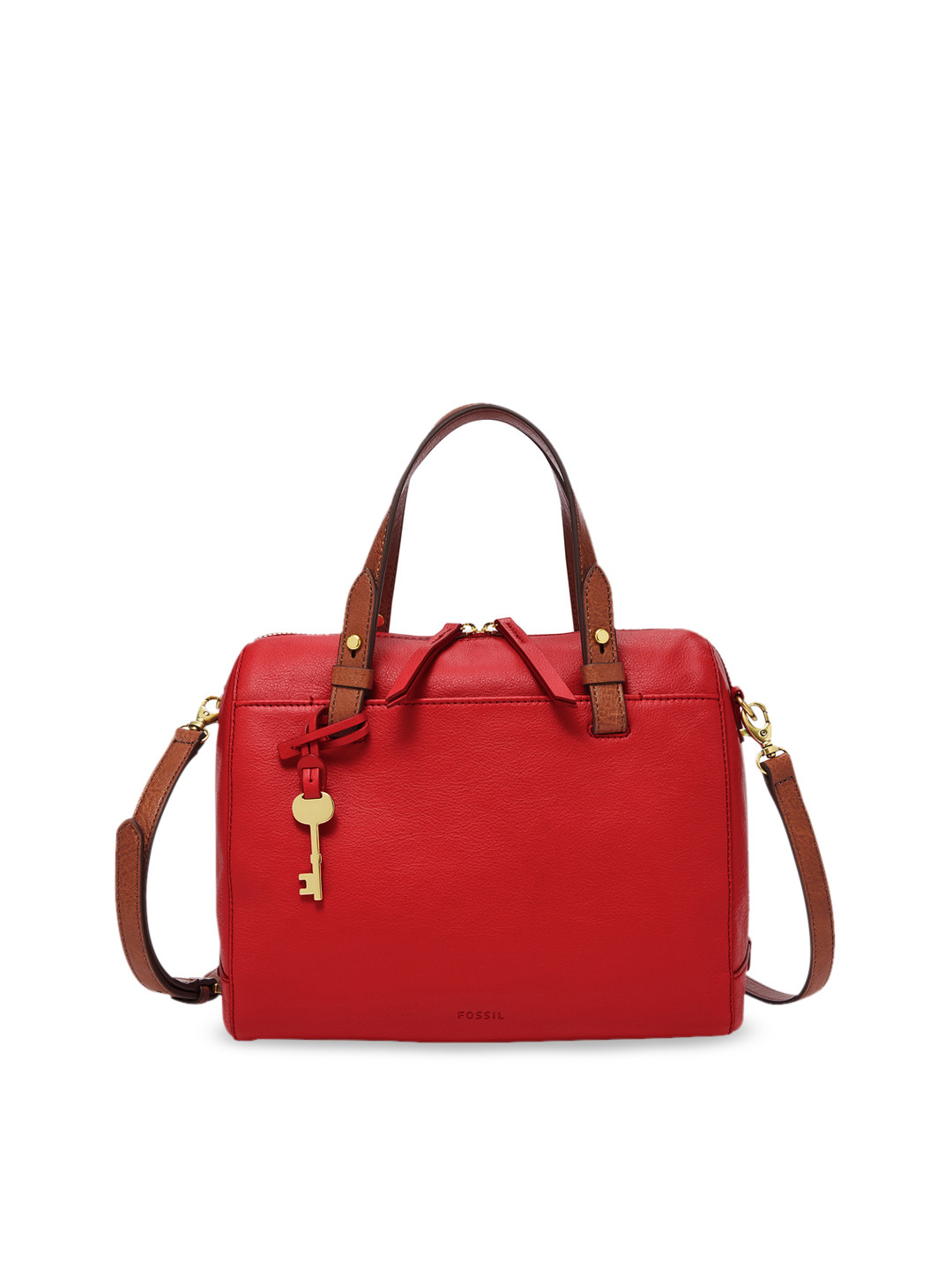 Buy Fossil Red Solid Leather Handheld Bag Handbags for Women 10972576