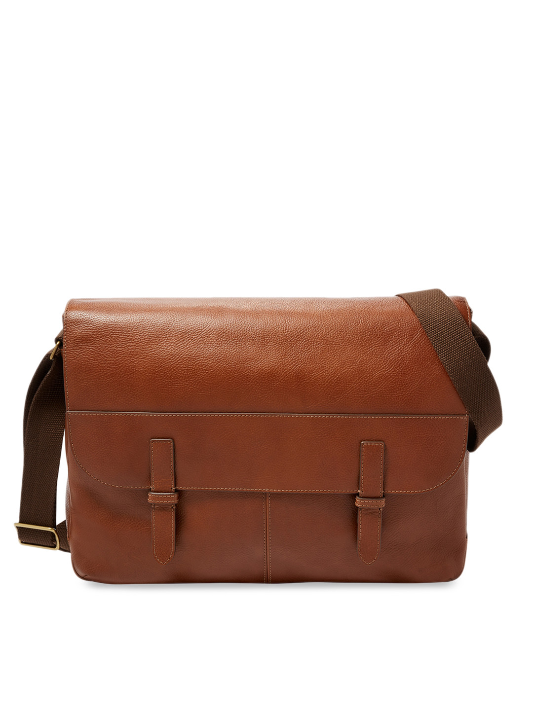 Buy Fossil Men Brown Solid Messenger Bag Messenger Bag for Men