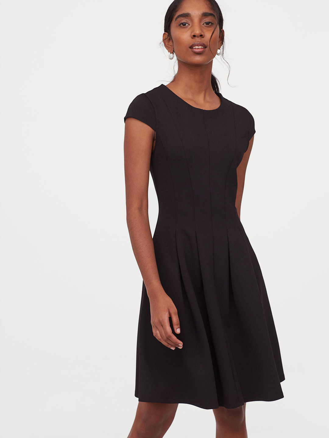 Buy H&M Women Black Solid Knee Length Dress Dresses for Women