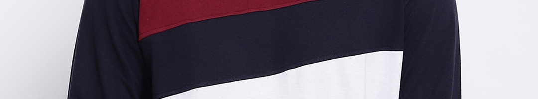 Buy GHPC Men Navy Blue & Maroon Colourblocked Sweatshirt - Sweatshirts ...