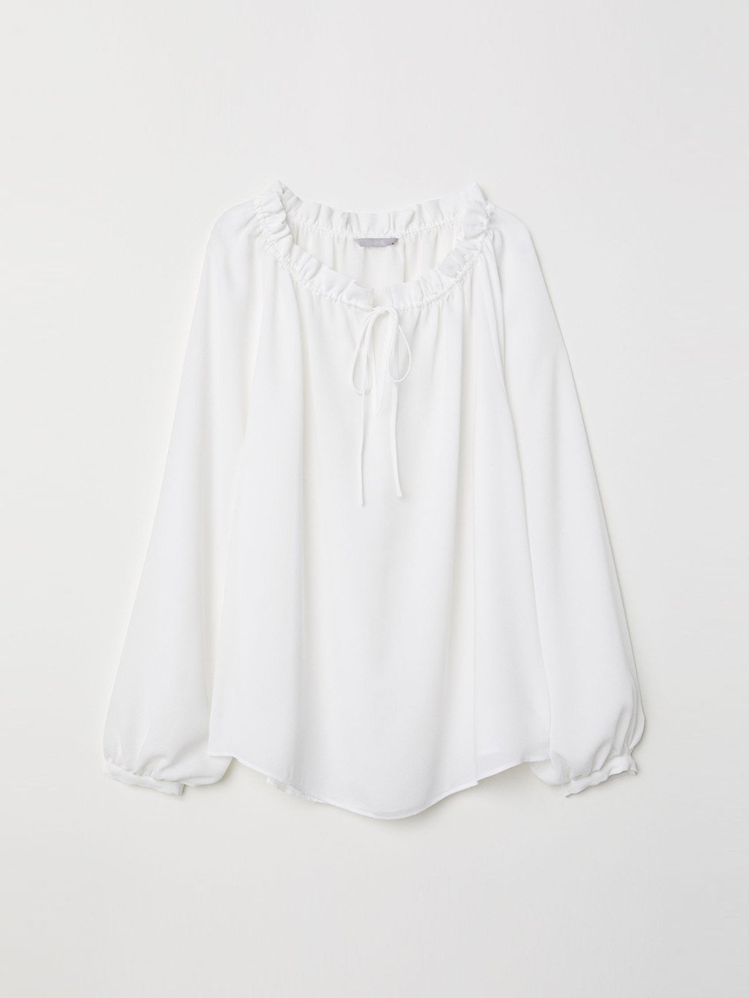 Buy H&M Women White Textured Weave Blouse Tops for Women 10975288