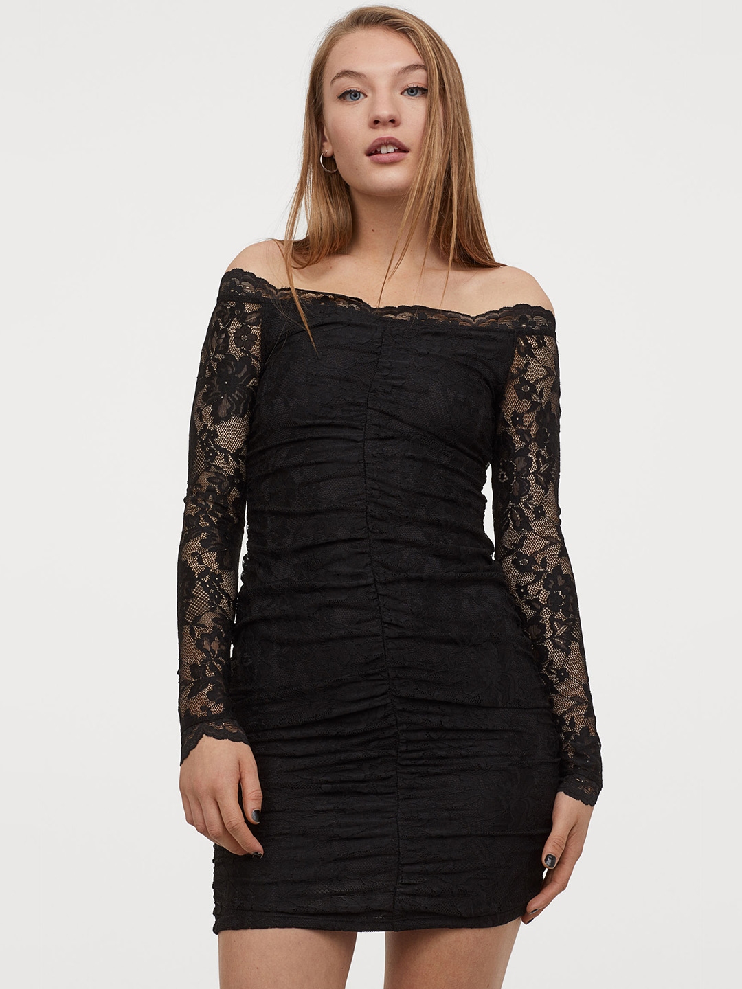 Buy H&M Women Black Lace Dress - Dresses for Women 10974746 | Myntra
