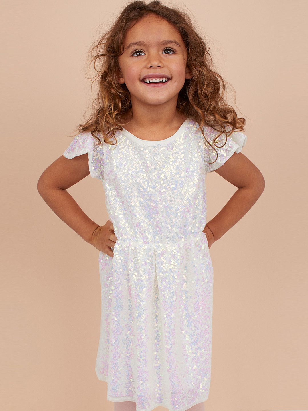 Buy H&M Girls White Tulle Dress With Sequins Dresses for Girls