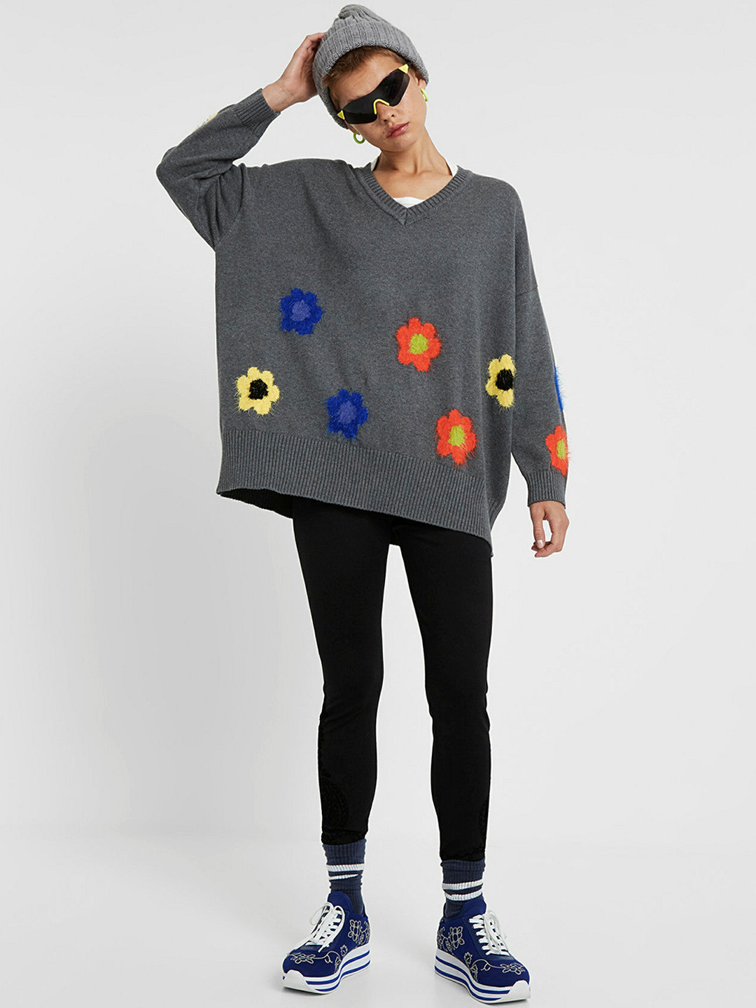 Buy Desigual Women Black Slim Fit Solid Regular Trousers Trousers for