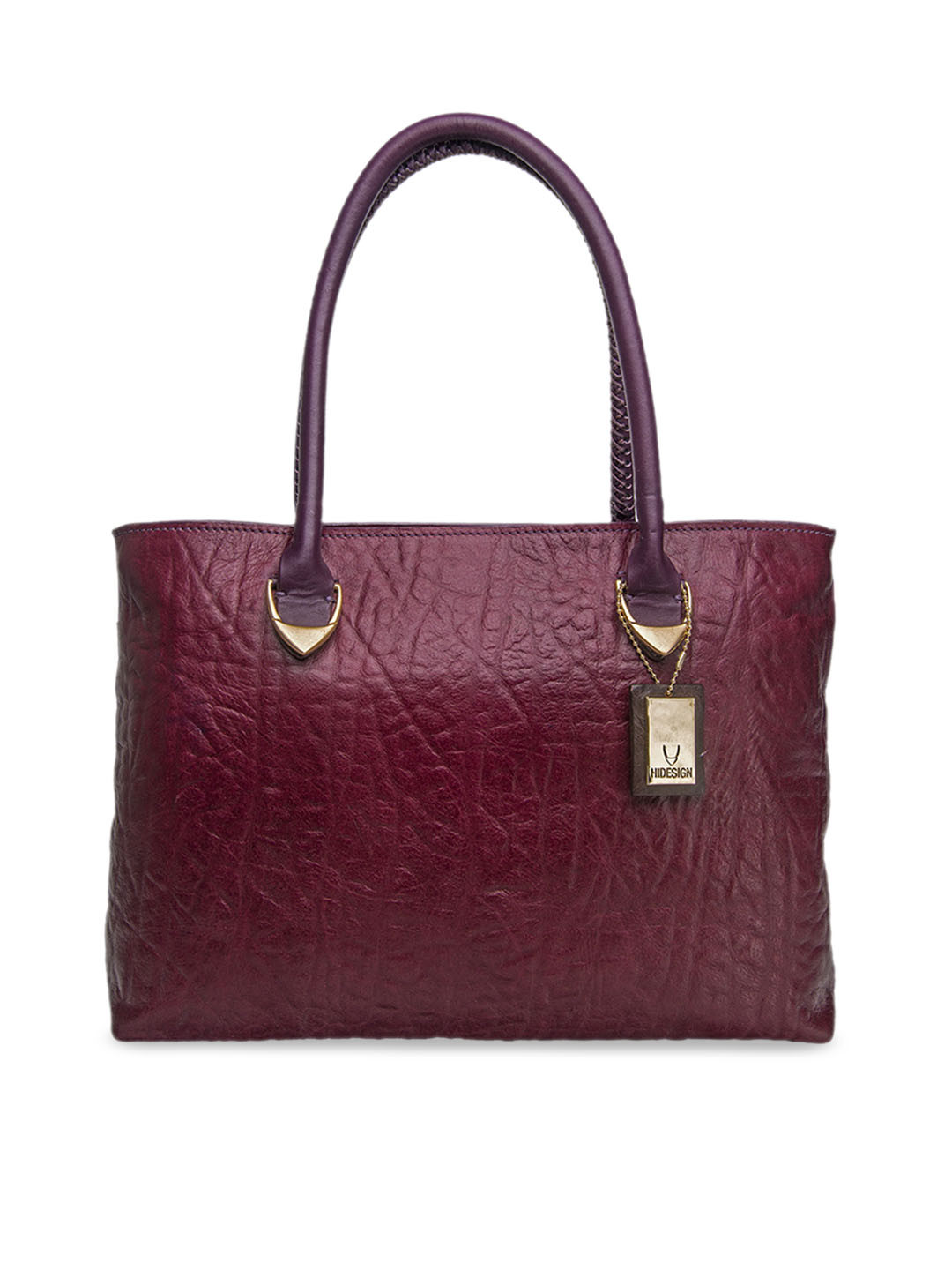 Buy Hidesign Purple Textured Leather Shoulder Bag Handbags for Women