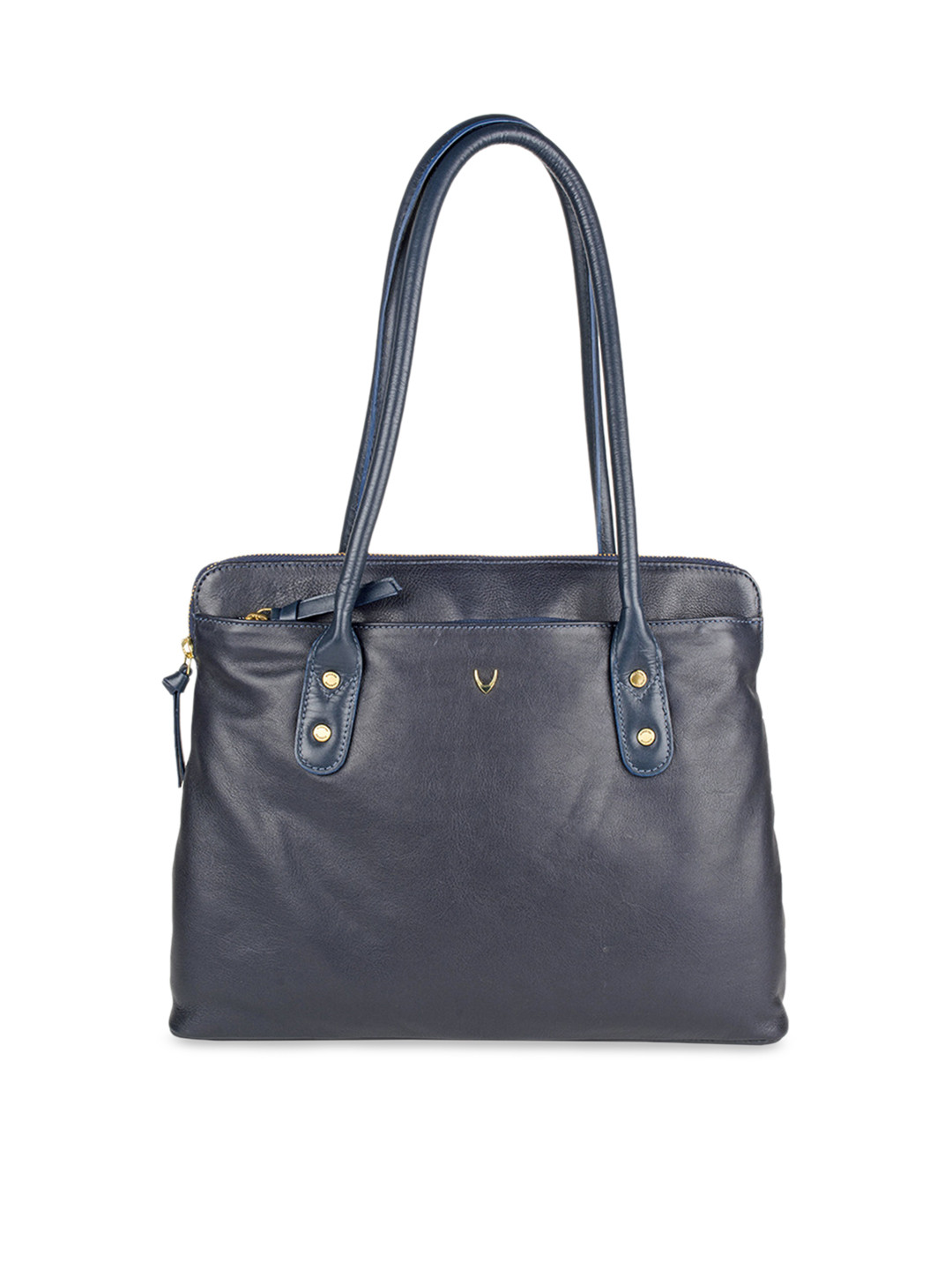 Buy Hidesign Blue Solid Leather Shoulder Bag Handbags for Women