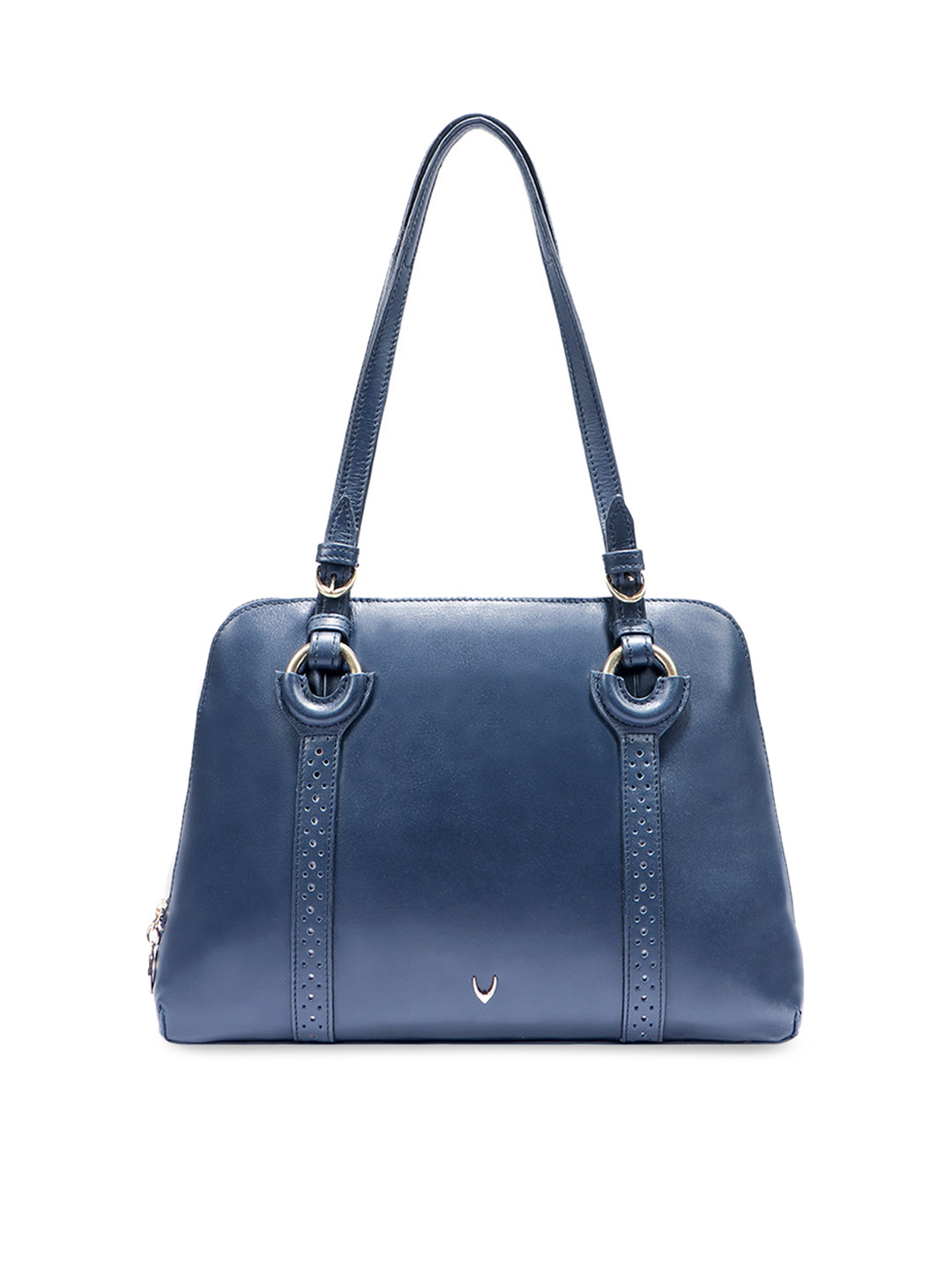 Buy Hidesign Blue Solid Leather Shoulder Bag Handbags for Women