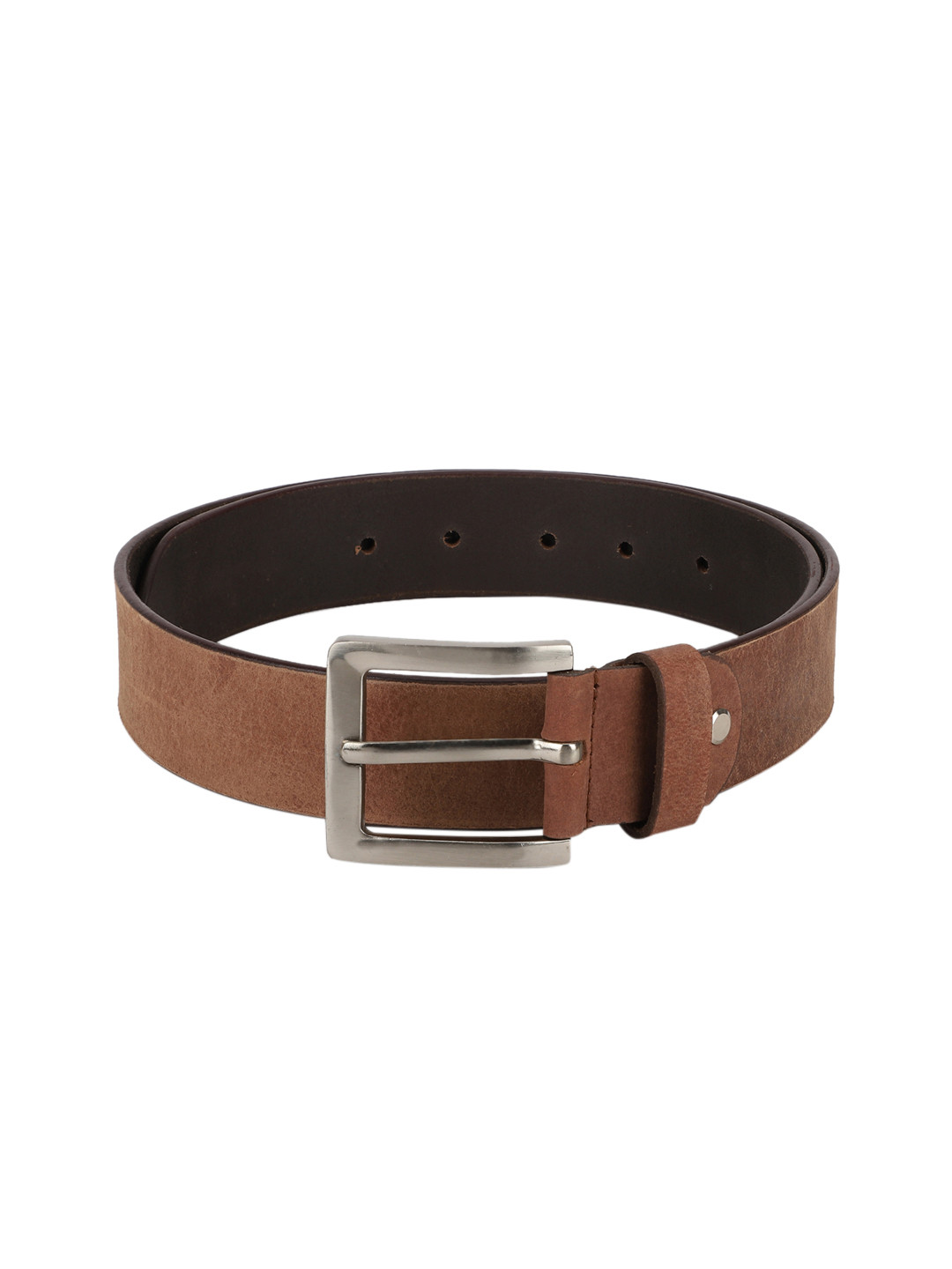 Buy Peter England Men Brown Solid Leather Belt Belts for Men 10996086