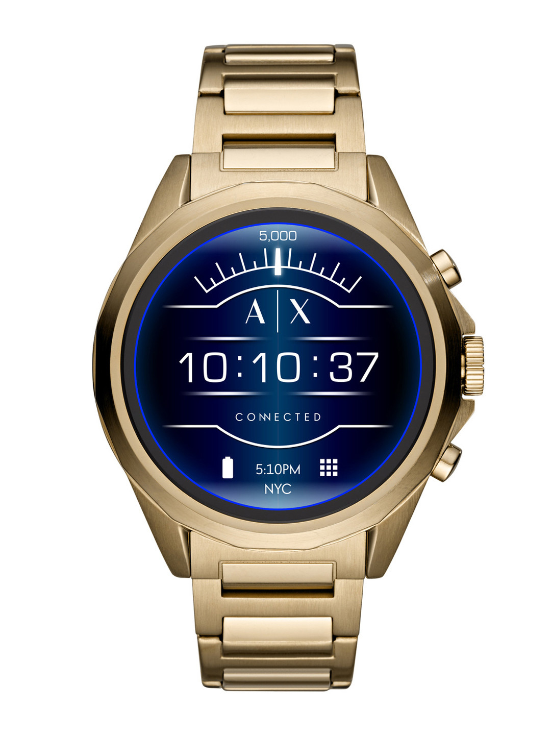 Buy Armani Exchange Men Drexler Gold Toned Smart Watch AXT2001 - Smart