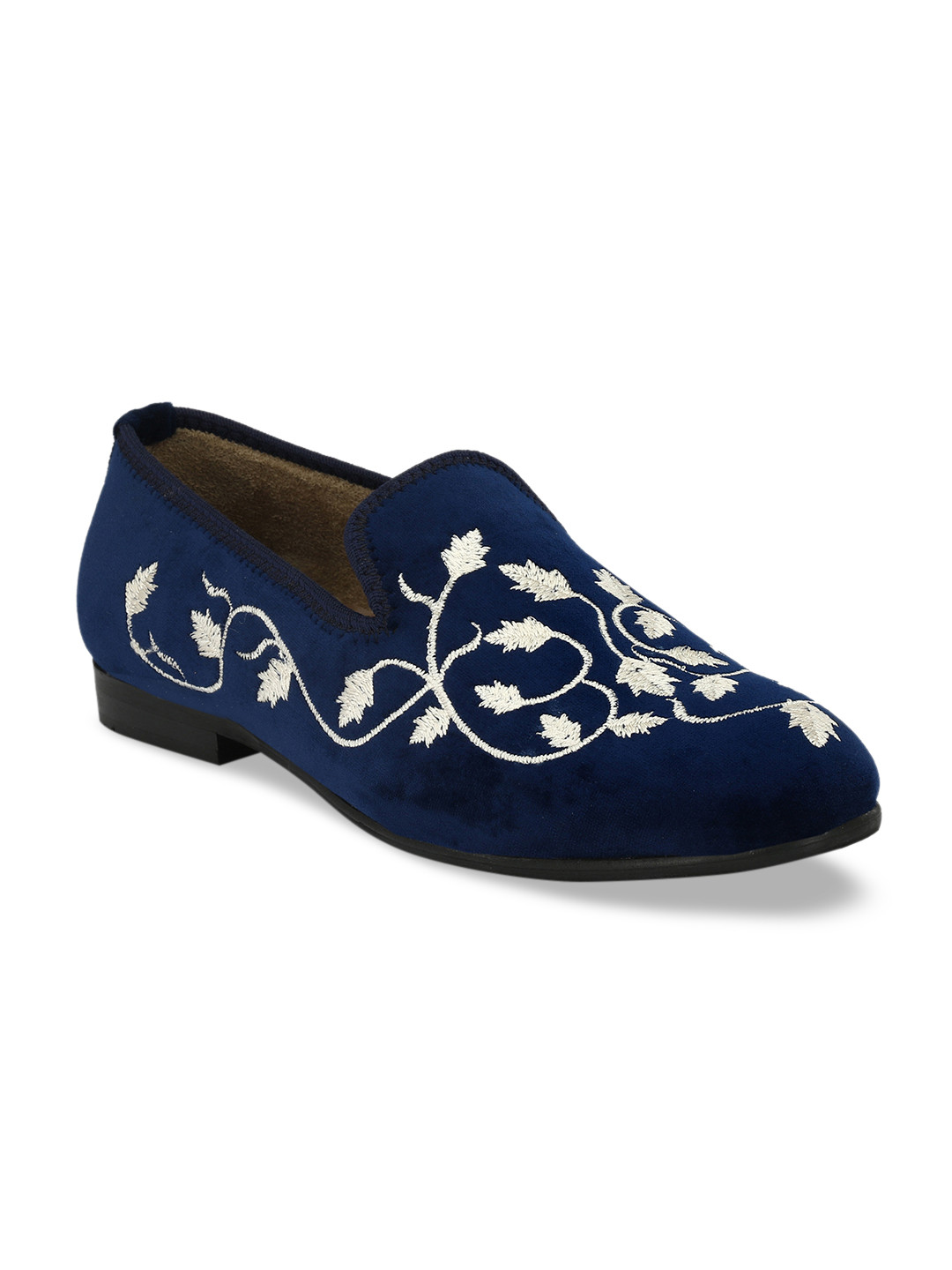 Buy El Paso Men Blue & White Embroidered Loafers Casual Shoes for Men