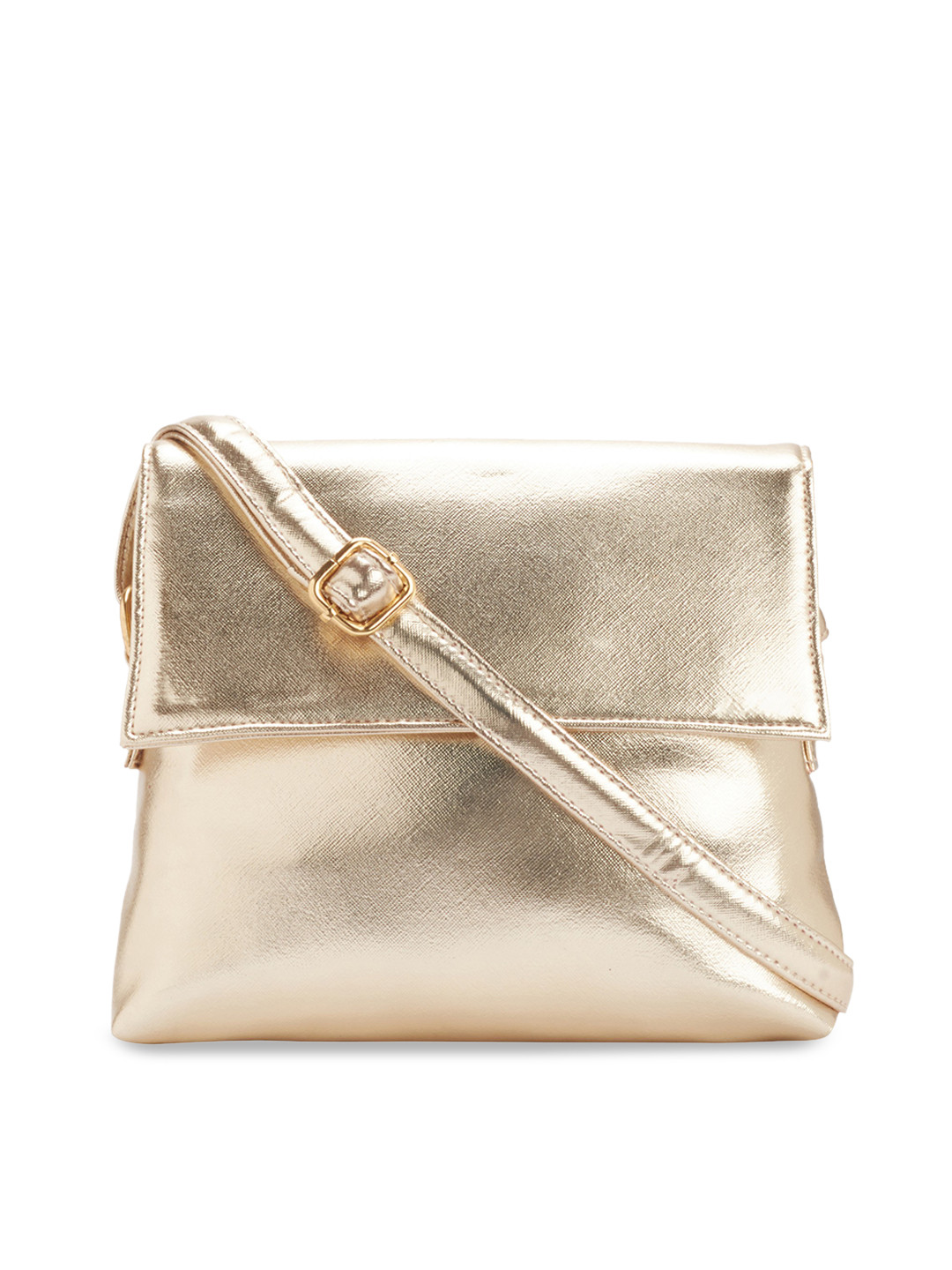 Buy Bagstopia Muted Gold Toned Solid Sling Bag Handbags for Women