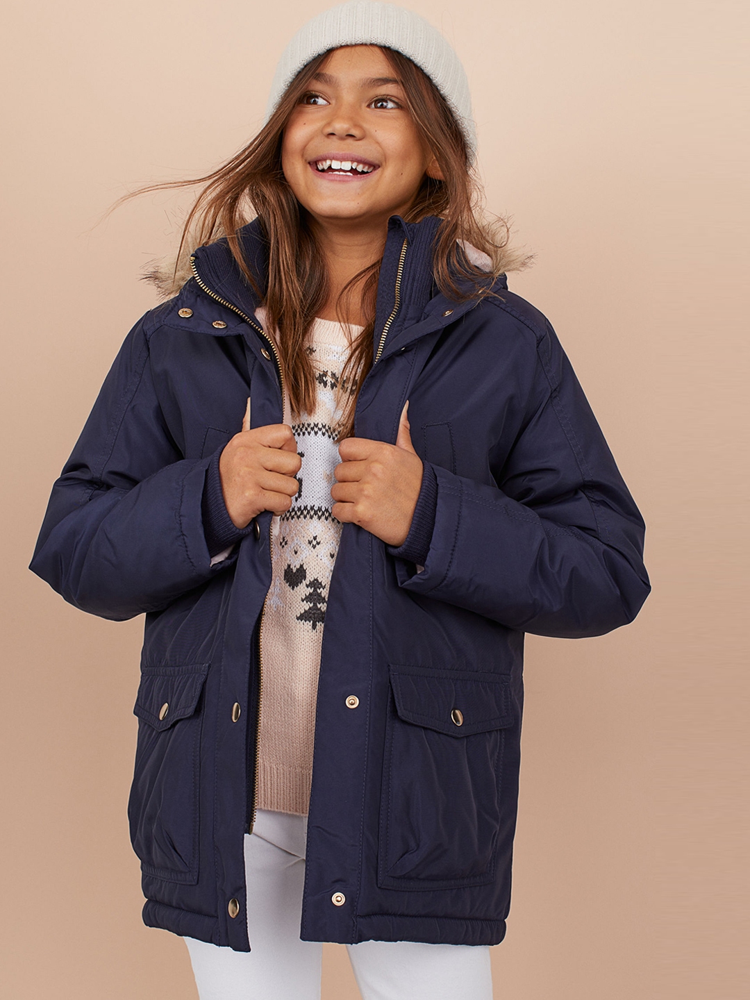 H and m hooded coat 2025