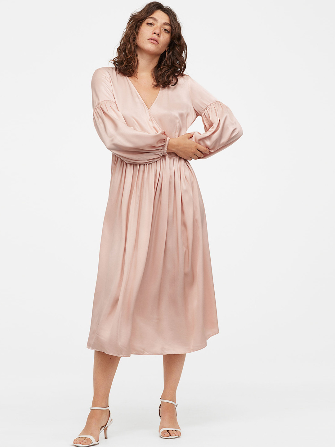 Buy H&M Women Pink Solid Satin Dress Dresses for Women 11026958 Myntra
