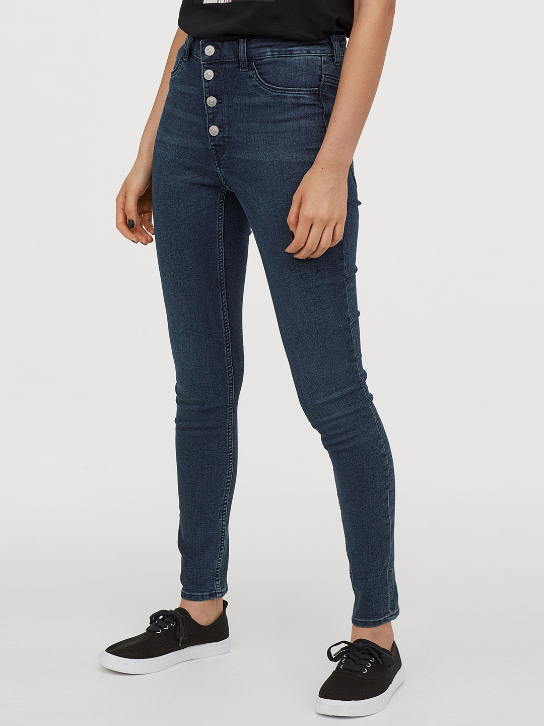 Buy H&M Women Black Super Skinny High Jeans Jeans for Women 11023566