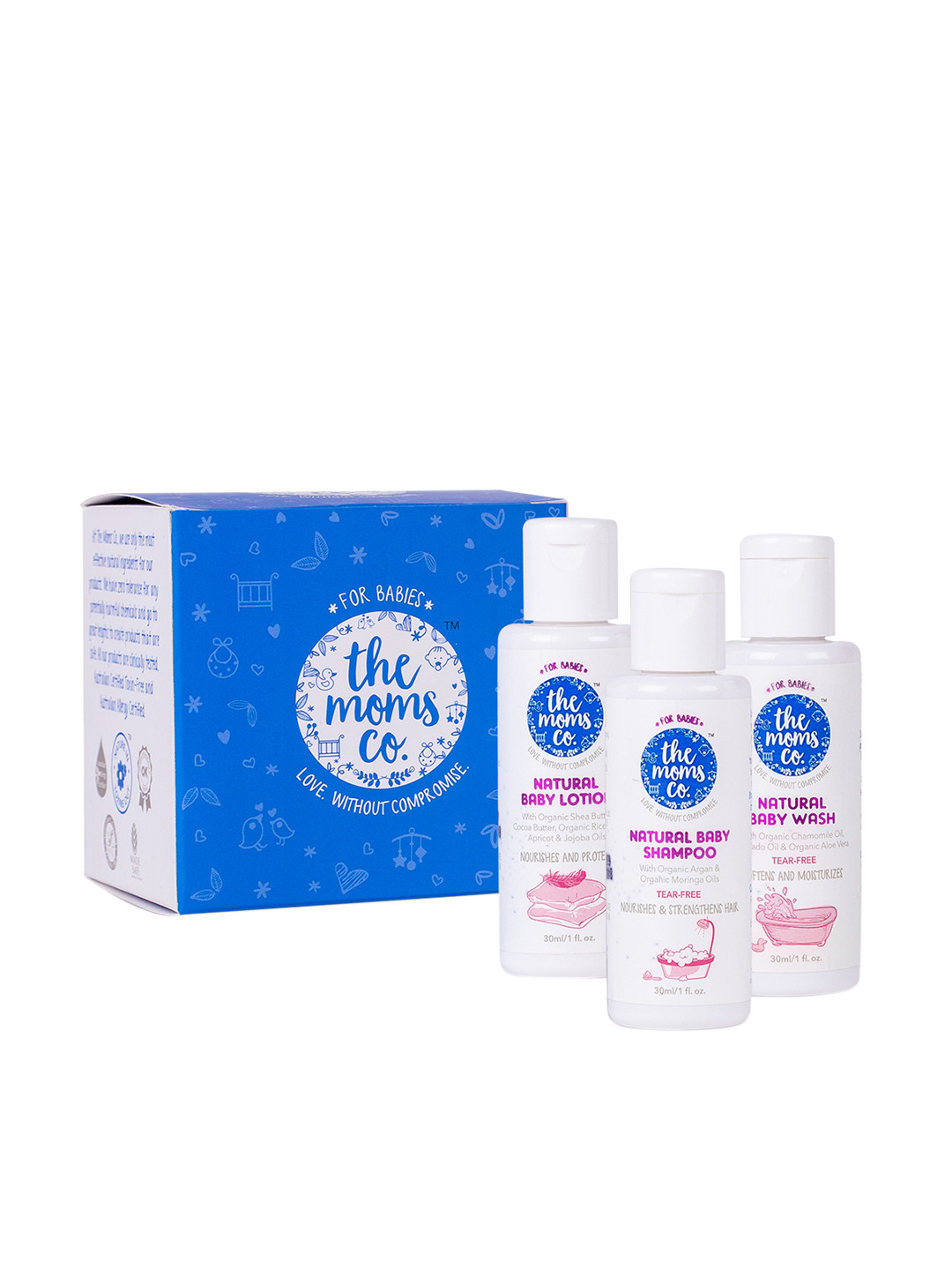 Buy The Moms Co. Natural Baby Bath Essentials Travel Kit 90ml Bath