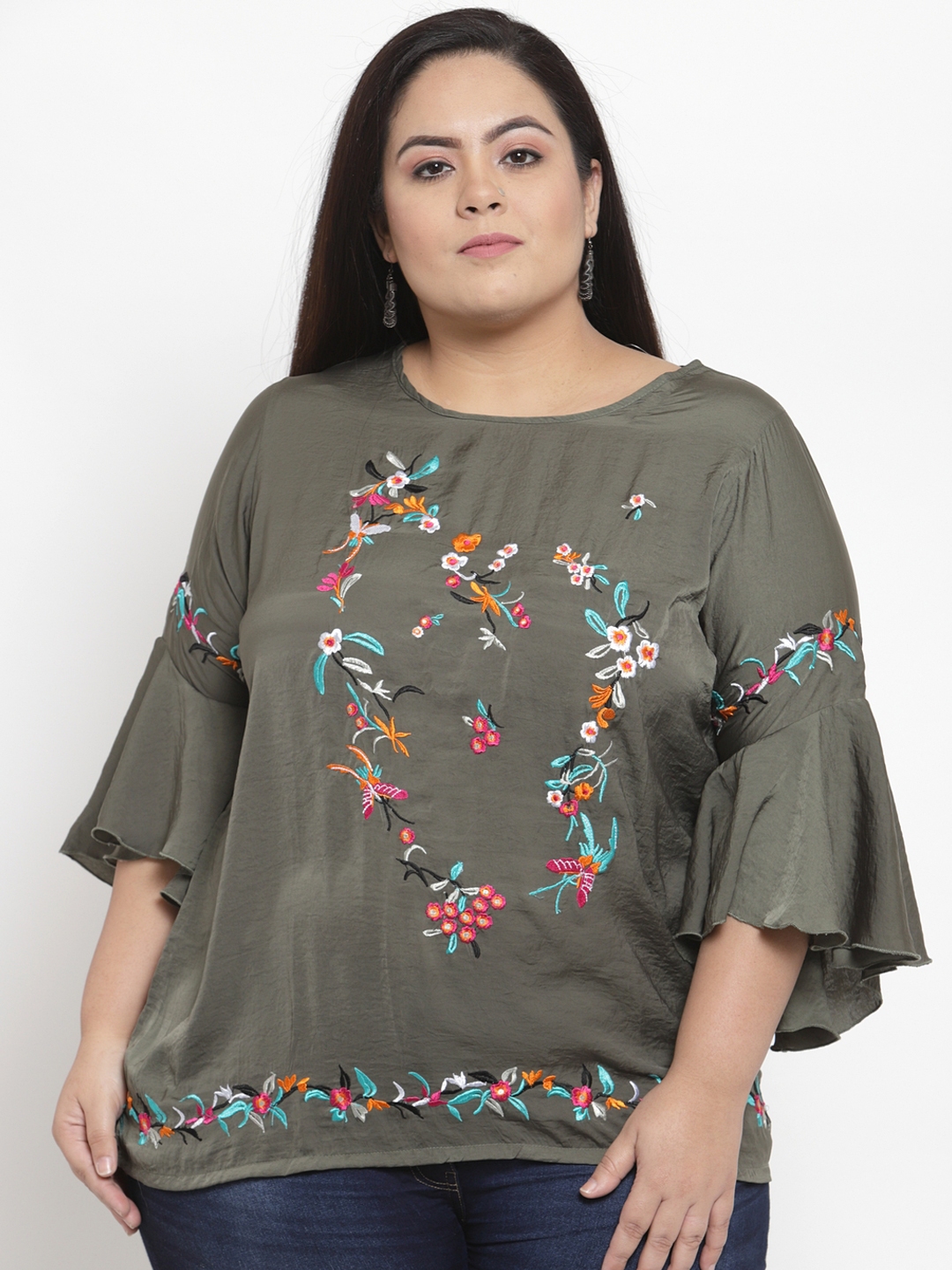 olive green tops womens