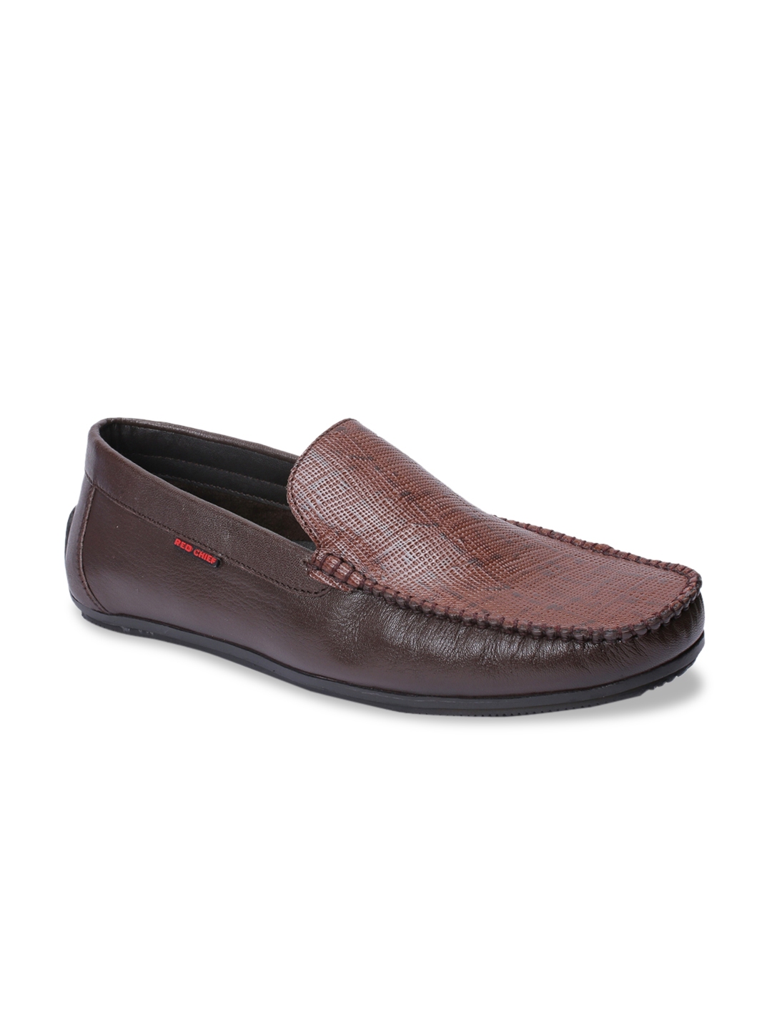 Buy Red Chief Men Brown Textured Leather Formal Loafers Formal Shoes For Men 11021744 Myntra 7716