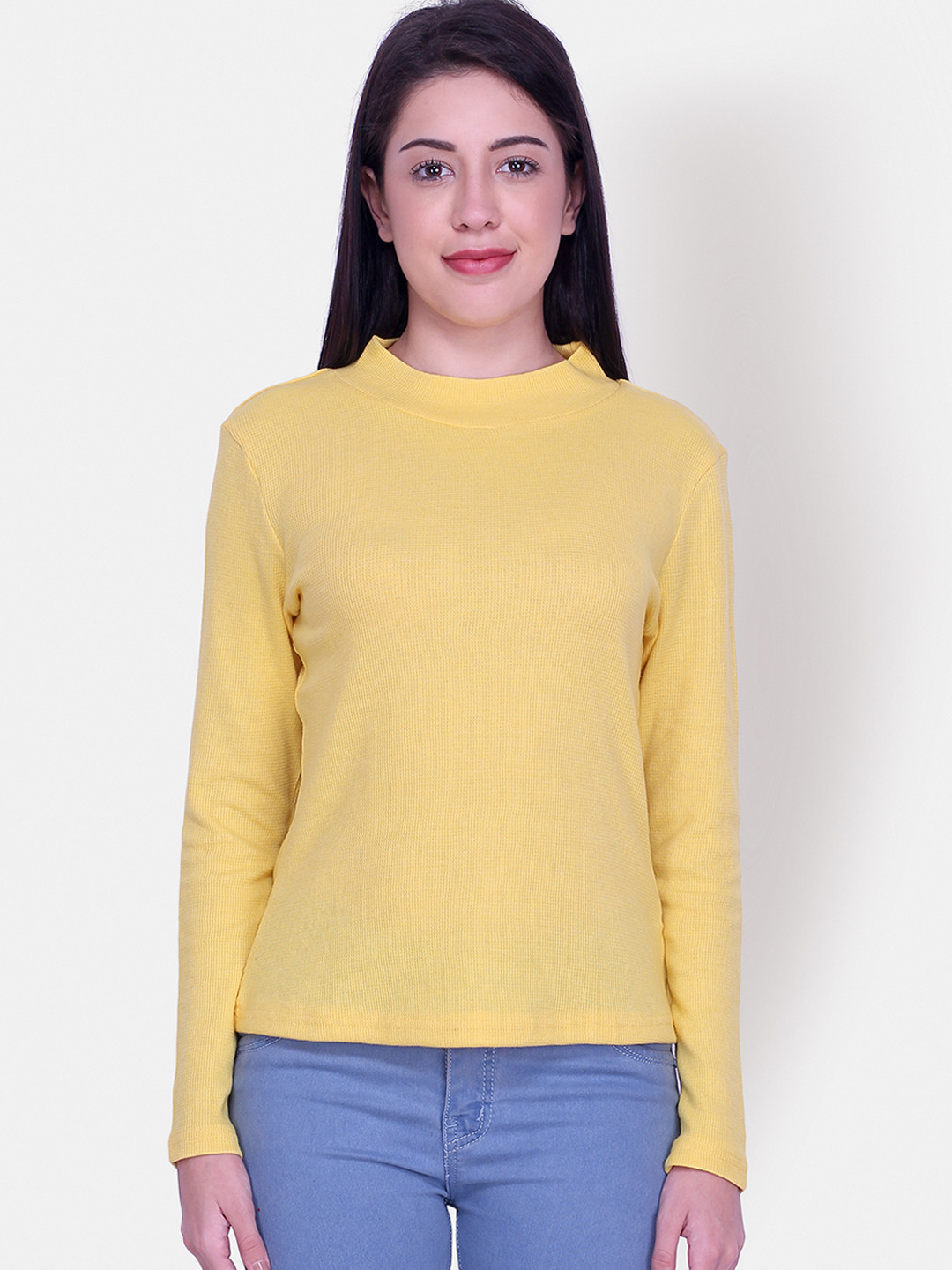 Buy Yaadleen Women Yellow Solid Sweatshirt Sweatshirts for Women 11036110 Myntra