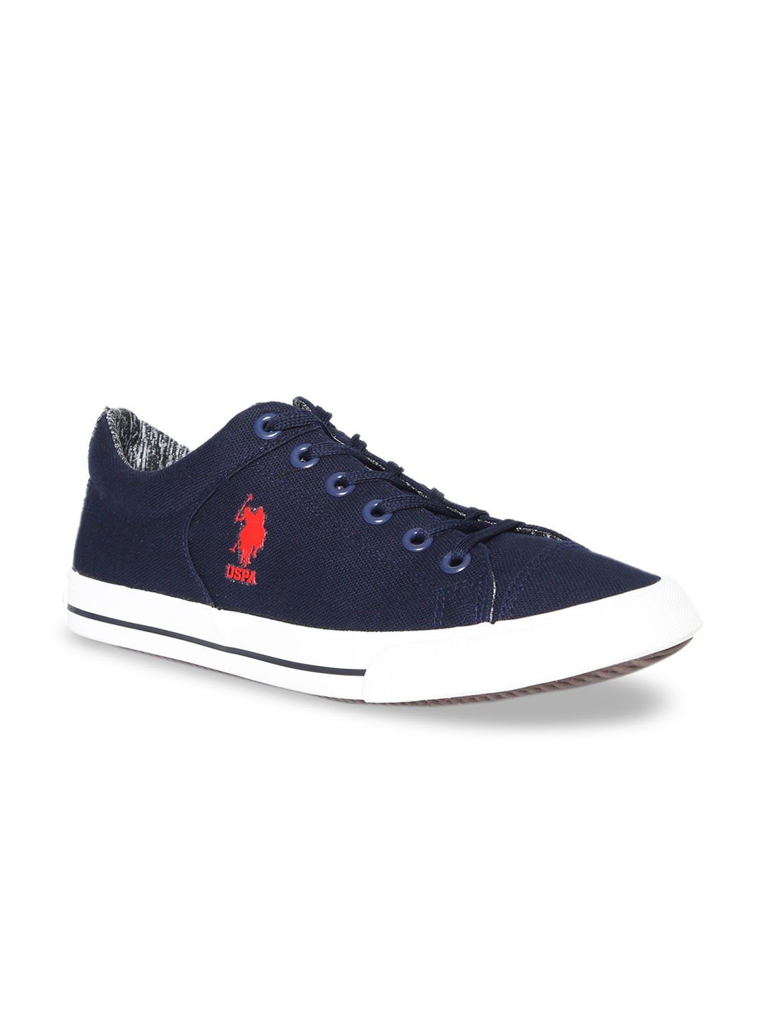 Buy U.S. Polo Assn. Men Navy Blue Solid Sneakers - Casual Shoes for Men ...
