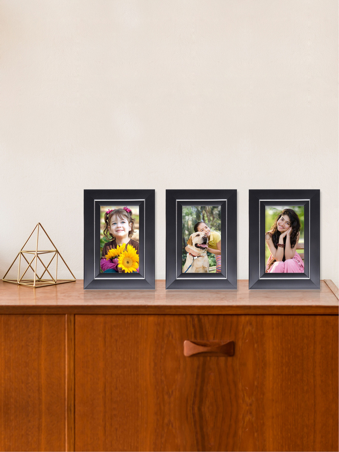 Buy RANDOM Set Of 3 Black Table Top Photo Frames Photo Frames for