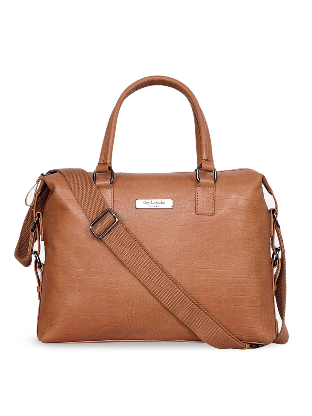 Buy Justanned Men Tan Brown Solid Leather Laptop Bag Laptop Bag for